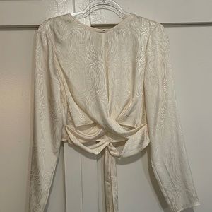 Guess Satin Long Sleeve Top